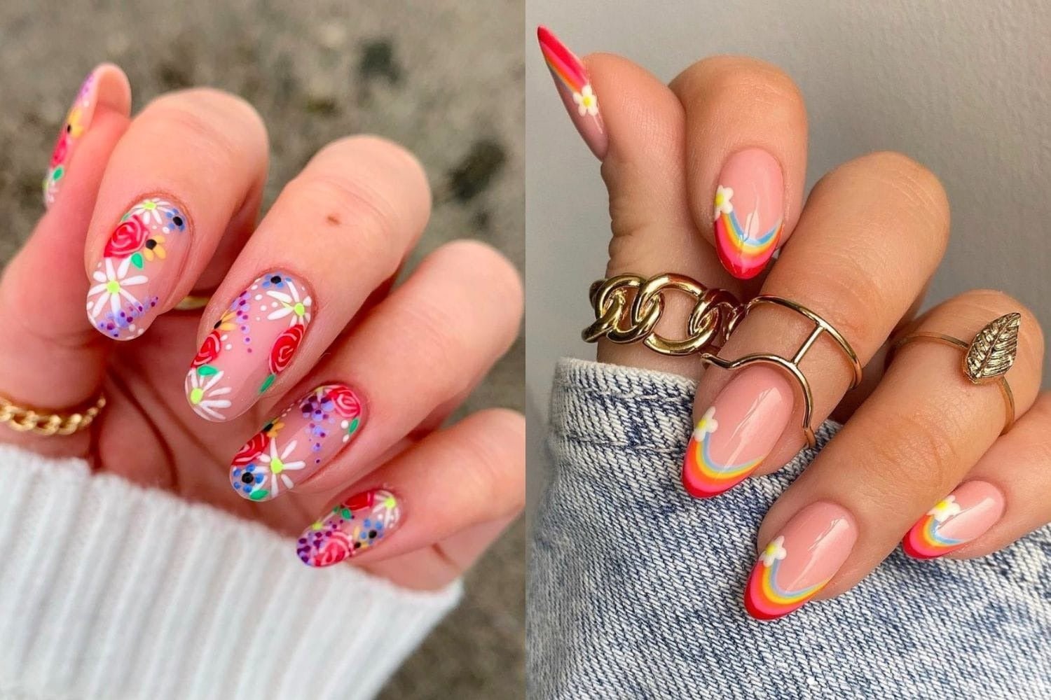 Éclat Floral: Nail Art Printemps