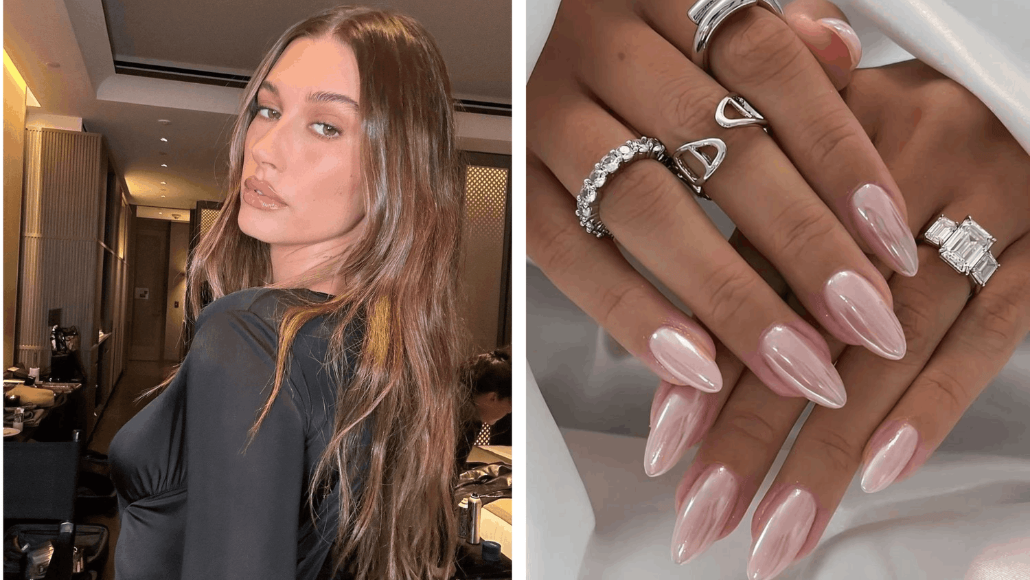 hailey bieber trendy glazed donut press on nails without uv lamp