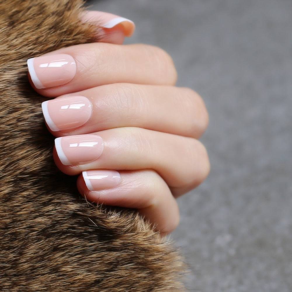 Faux Ongles French Carré Court Press On Nails Default Title