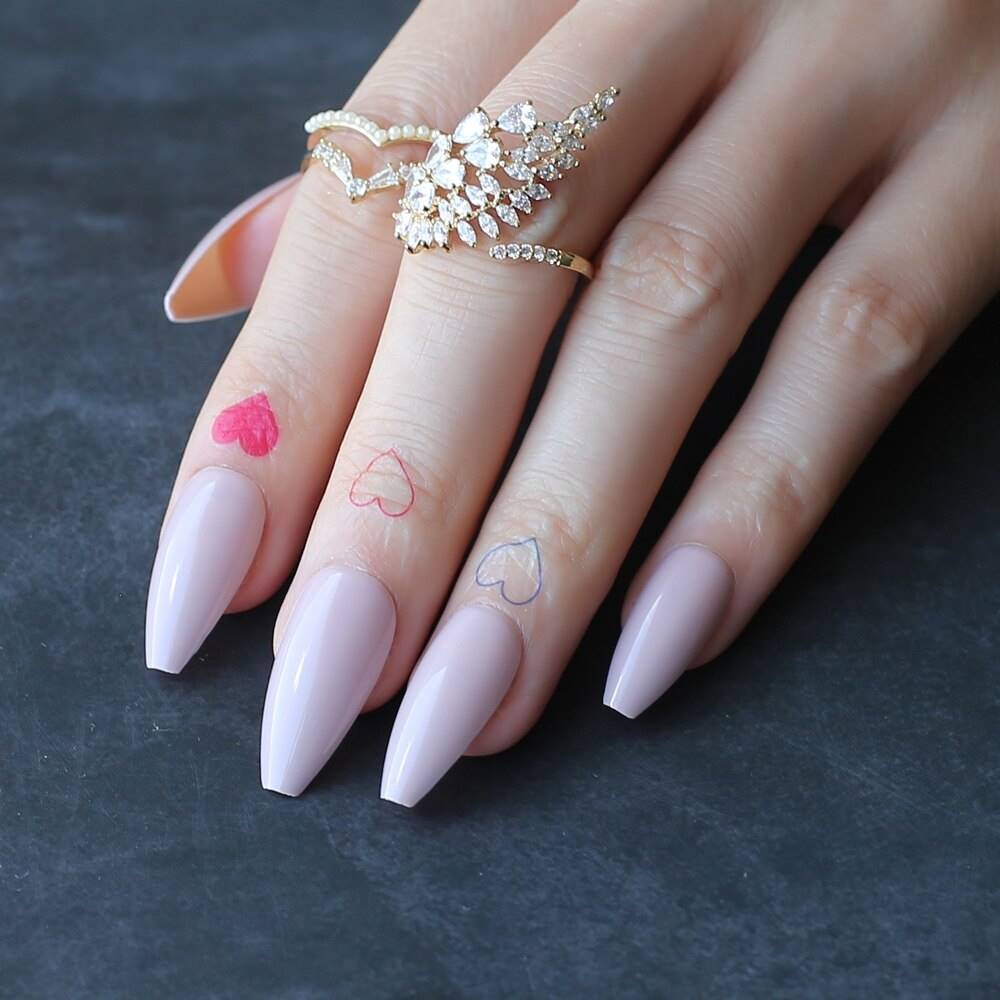 Faux Ongles Blanc Amande Longs Press On Nails