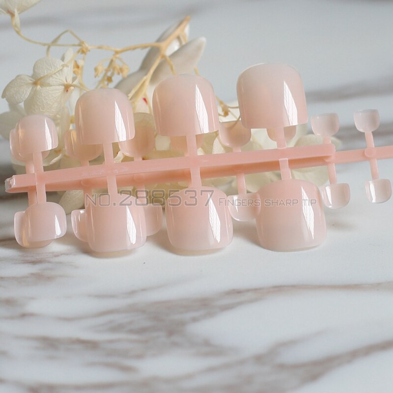Faux Ongles Pink pour pieds Press On Nails
