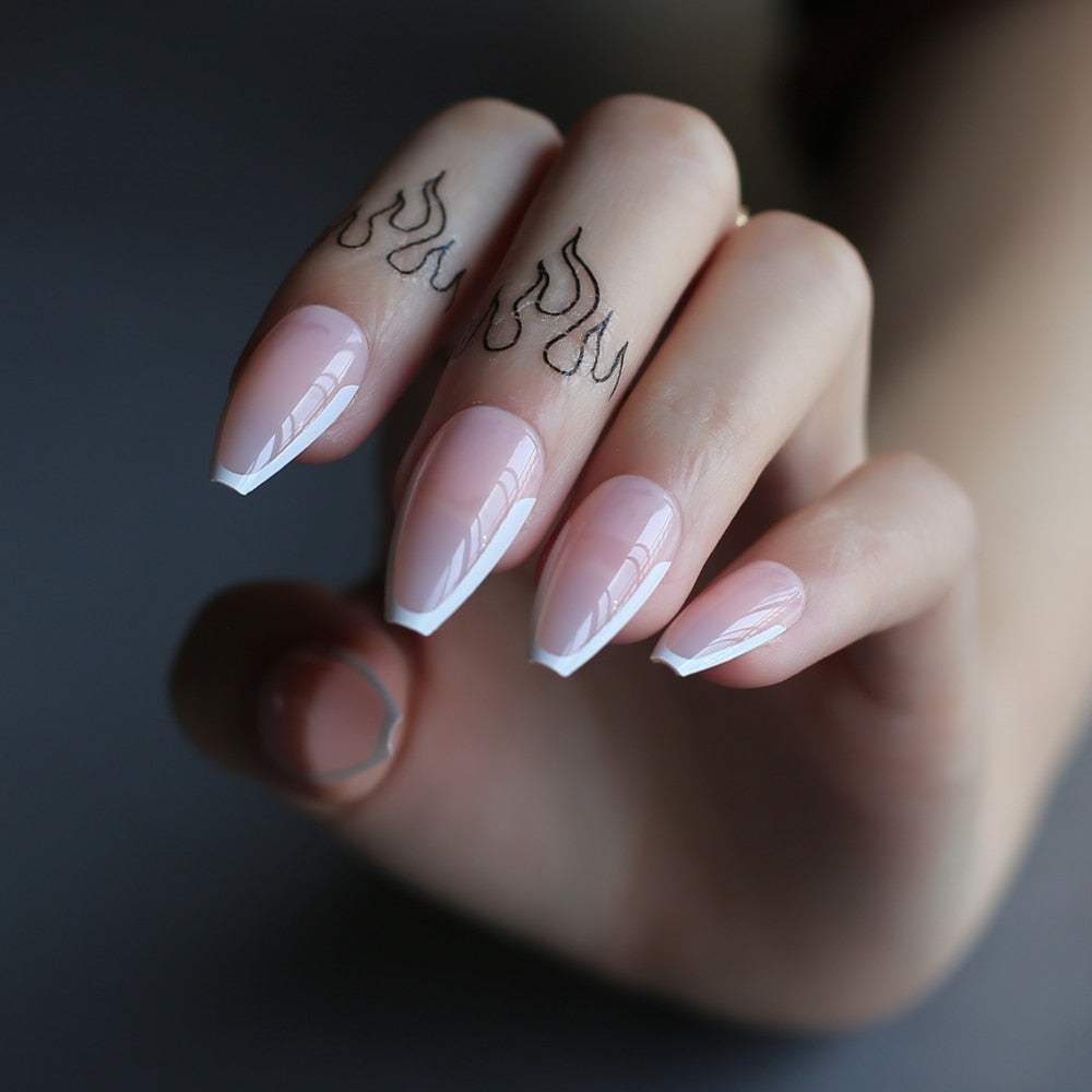 Faux Ongles Nude Ballerine Mi-Longs Press On Nails Default Title