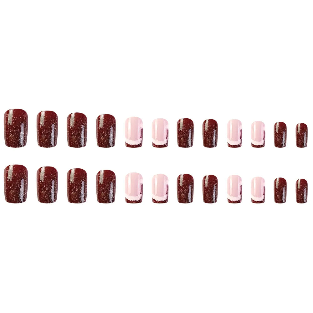 Faux Ongles French de Noel Press On Nails