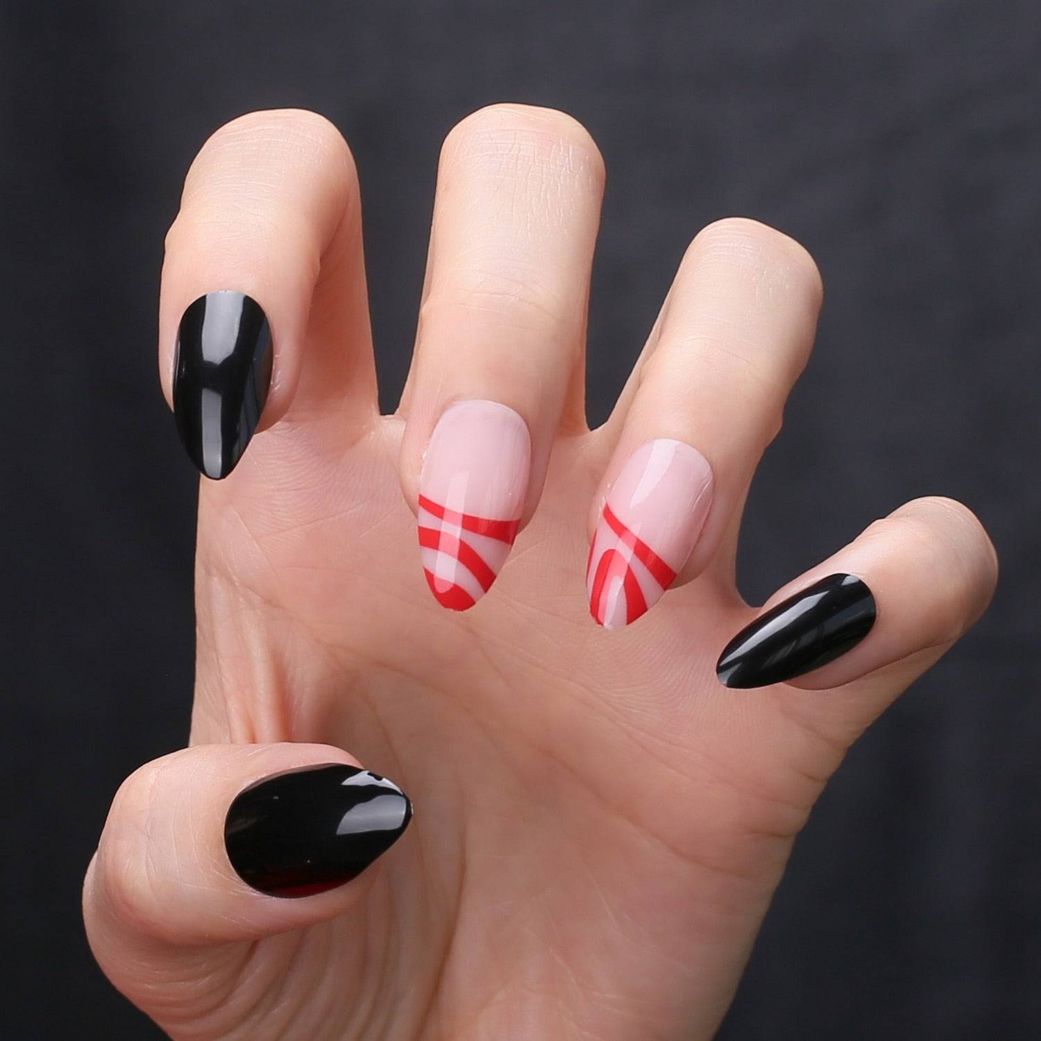 Faux Ongles Noirs Amande Press On Nails Default Title