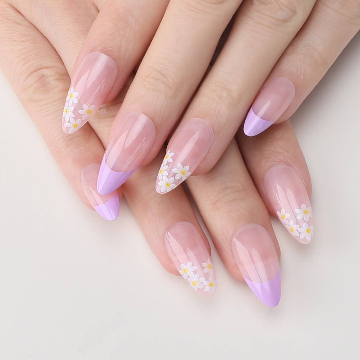 Faux Ongles Motif Fleurs Press On Nails