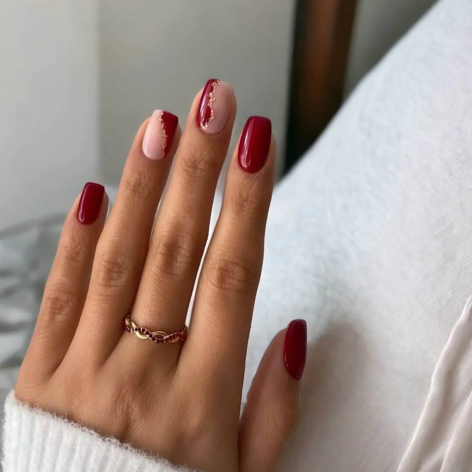 faux ongles rouges press on nails