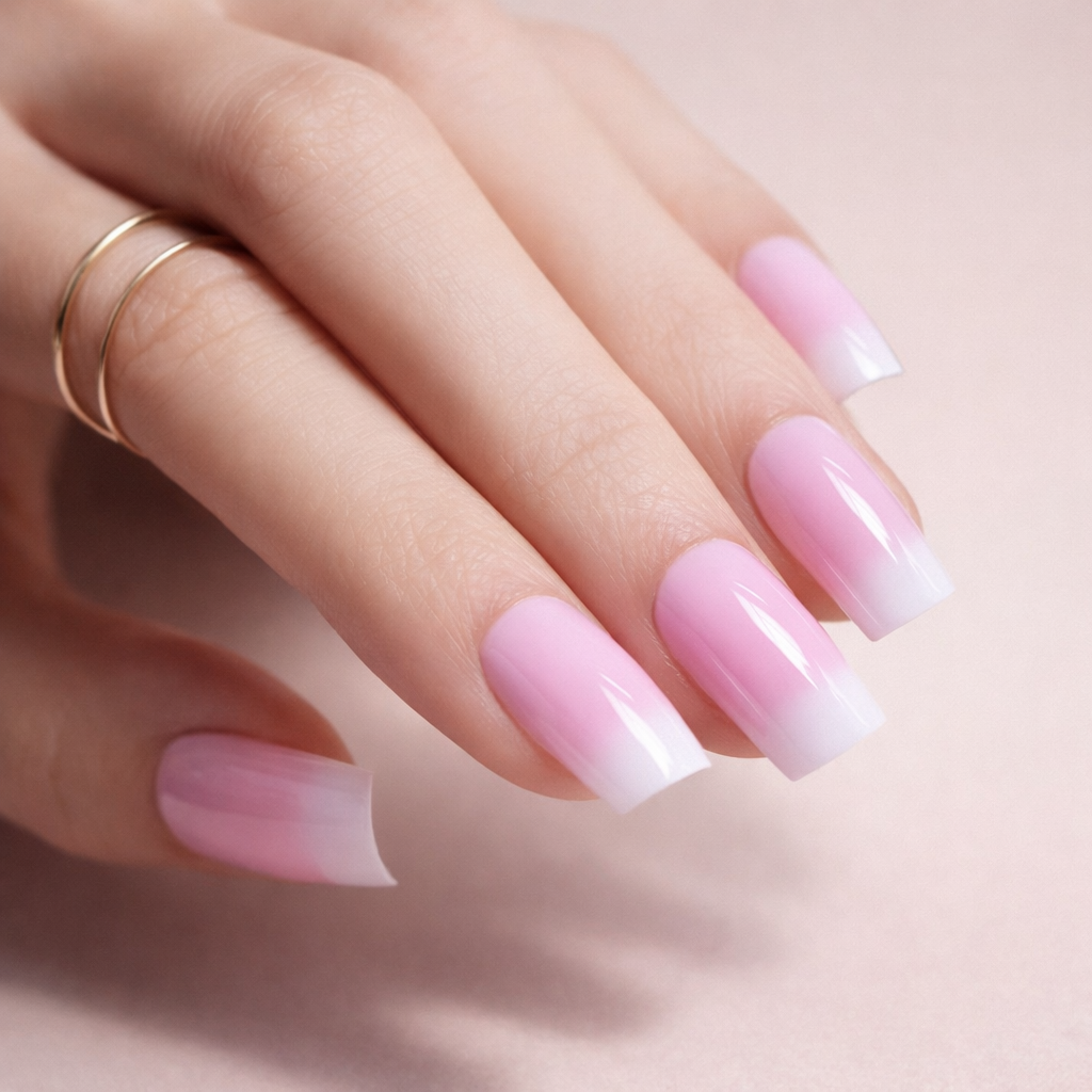 Faux Ongles BabyBoomer Carré Courts