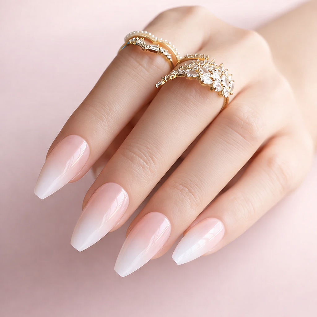 Faux Ongles BabyBoomer Ballerine Longs