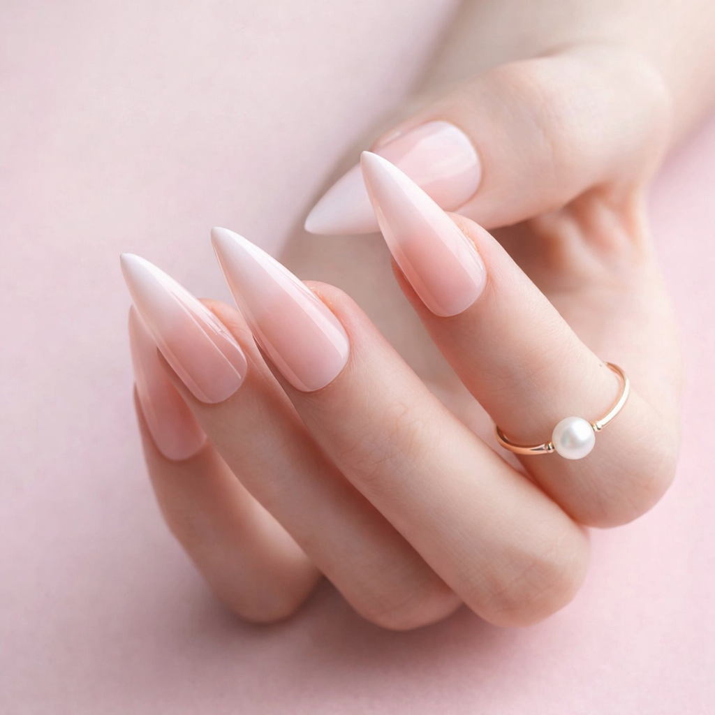 Faux Ongles Pointus French BabyBoomer