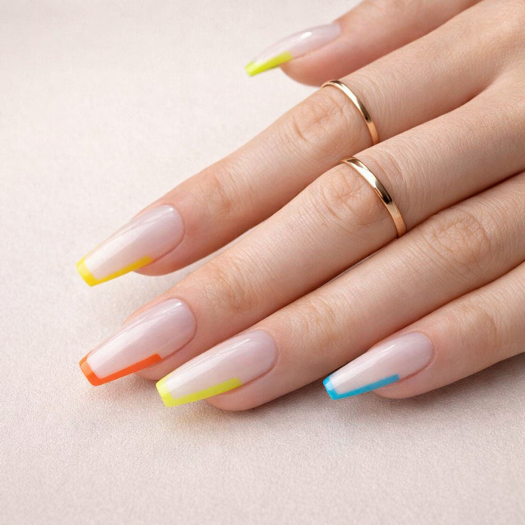 Faux Ongles French Dégradé Ballerine Longs