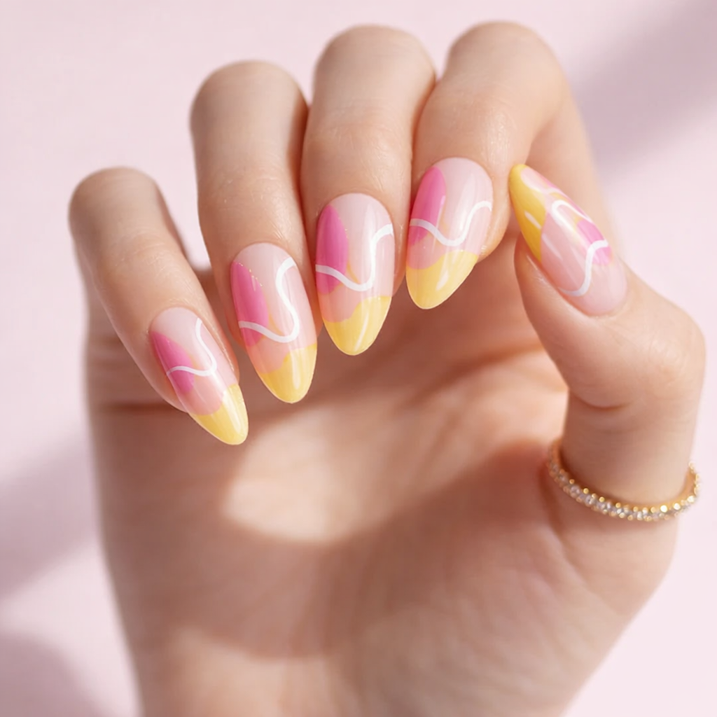 Faux Ongles Dégradé Amandes Longs