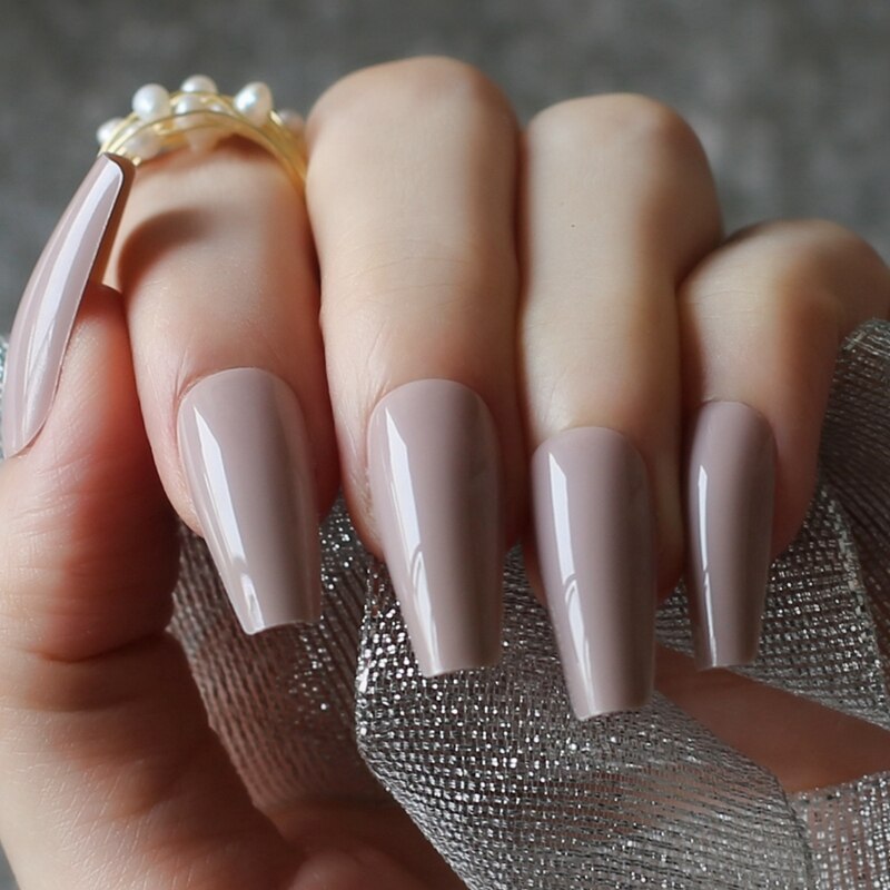 Faux Ongles Beiges Press On Nails
