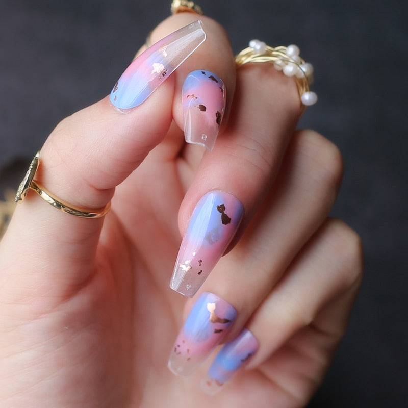 Faux Ongles Colorés Vibrants Press On Nails
