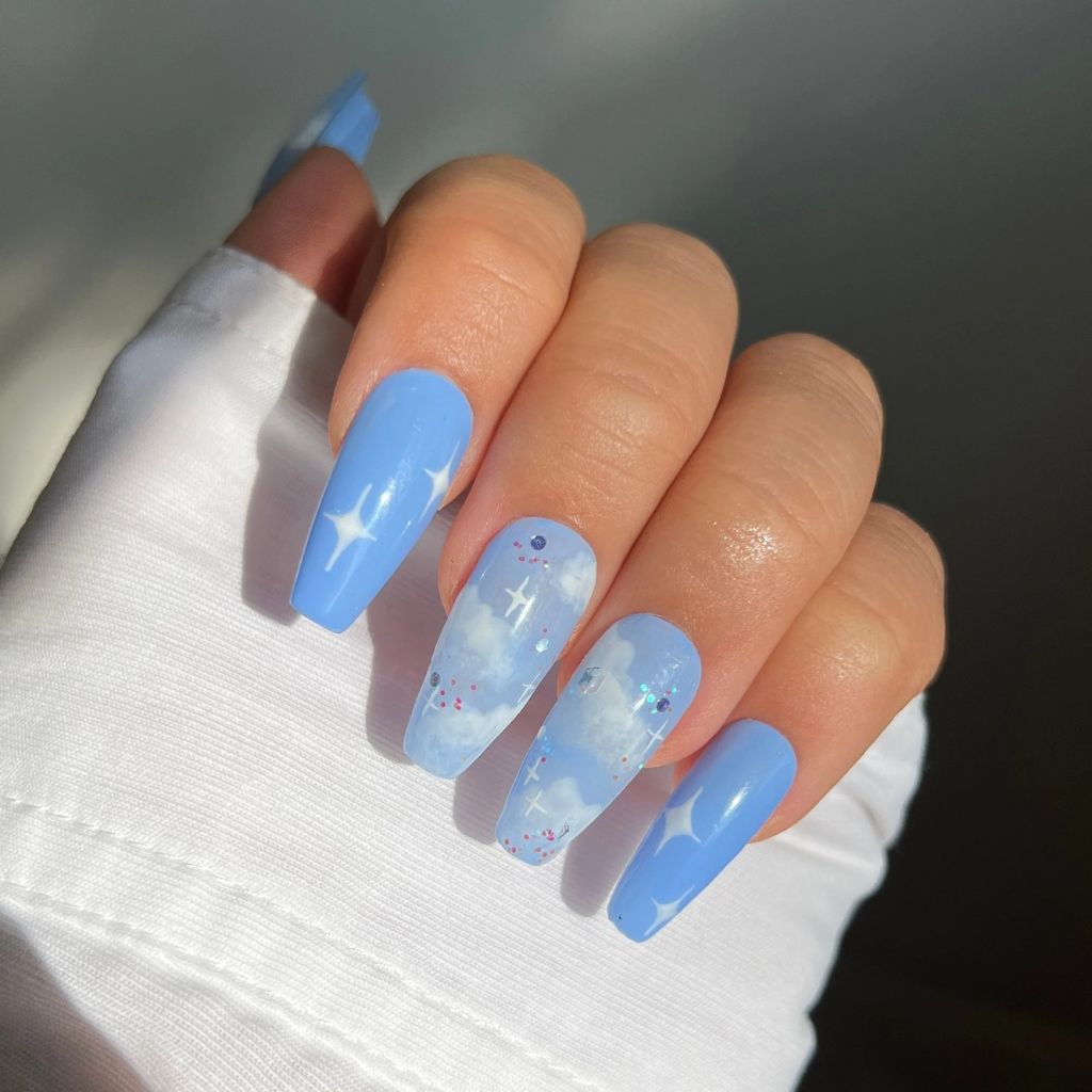 Faux ongles bleu