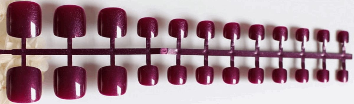 Faux ongles pour pieds - Violet Foncé Press On Nails