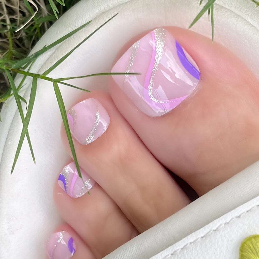 Faux ongles pour pieds - French dégradé Press On Nails