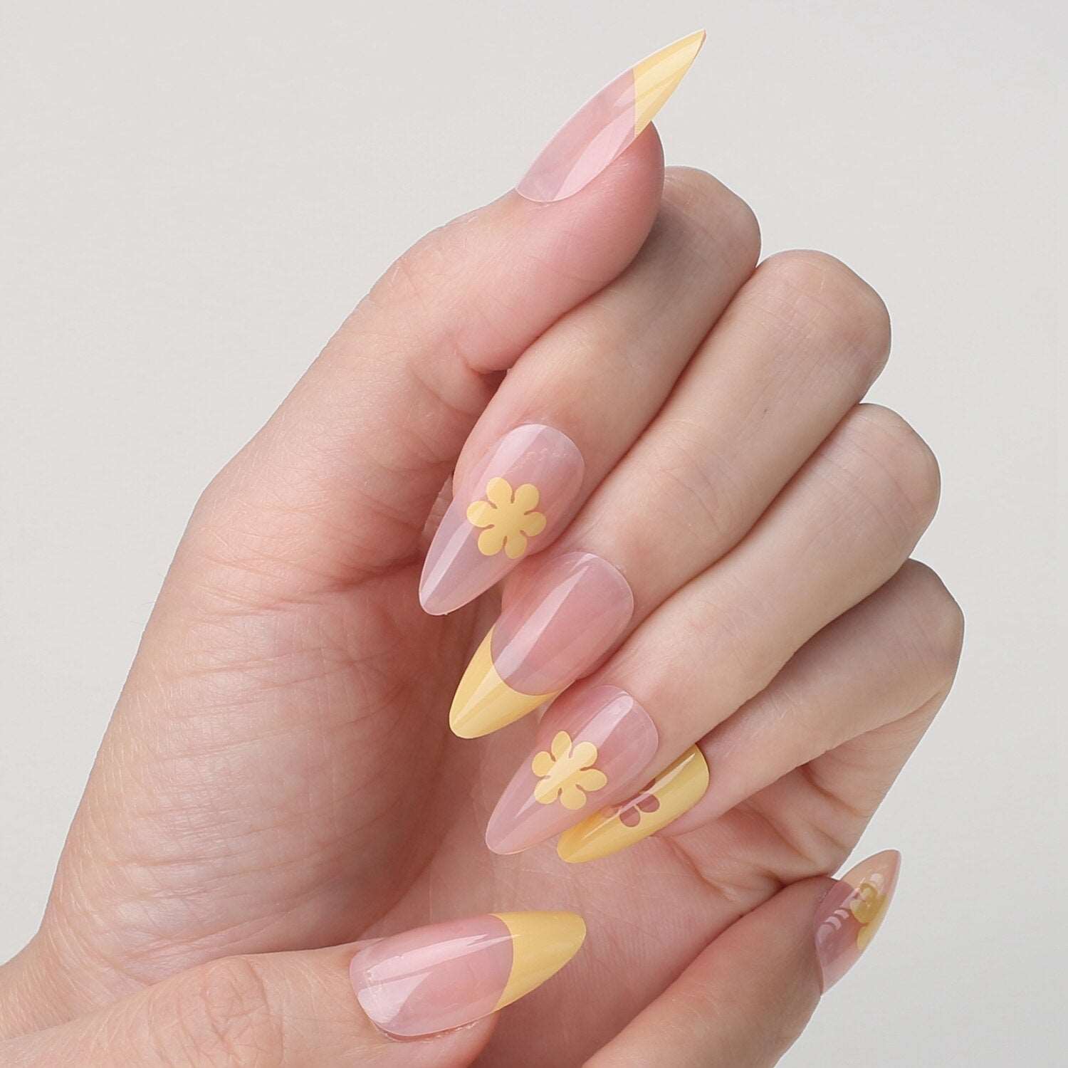 Faux ongle jaune pastel Press on Nails