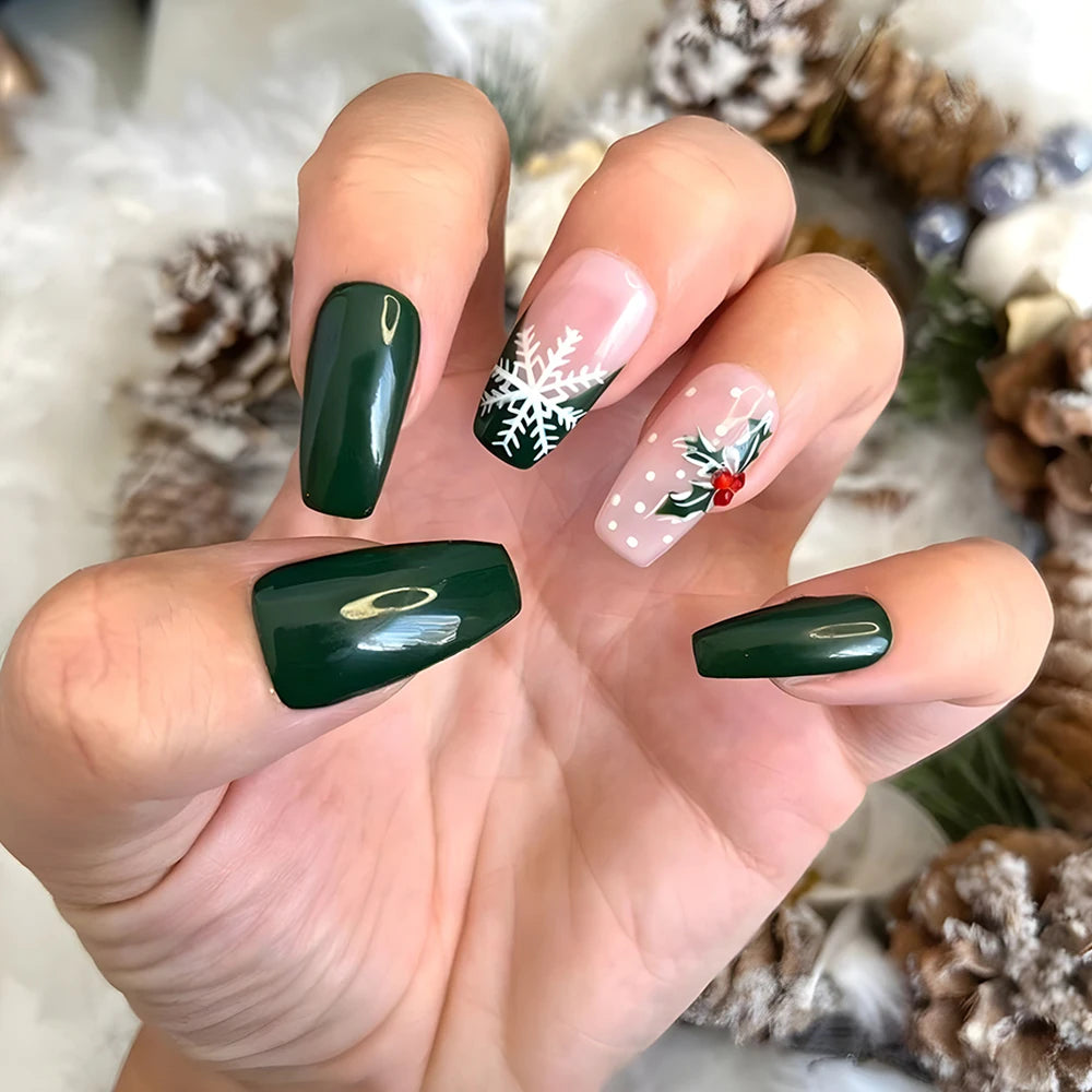 Faux Ongles Père Noël Vert Press On Nails
