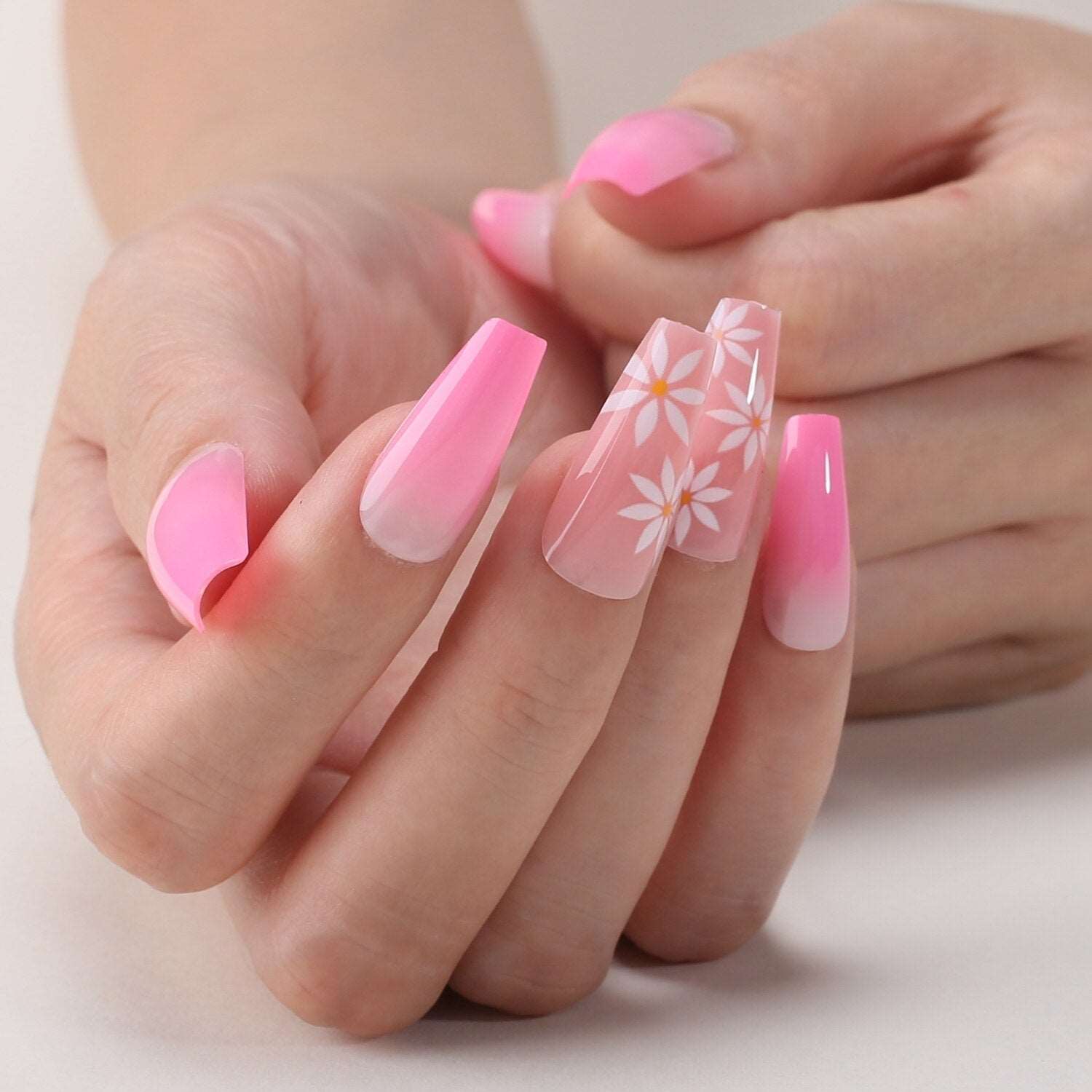 Faux Ongles Fleurs Press On Nails