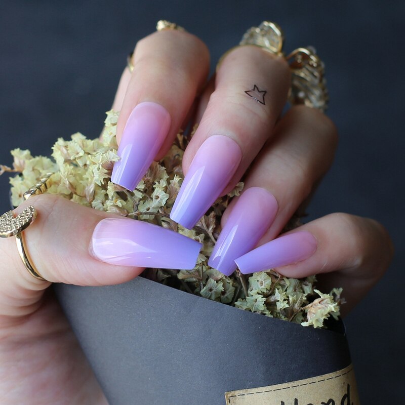 Faux Ongles Violet Press On Nails