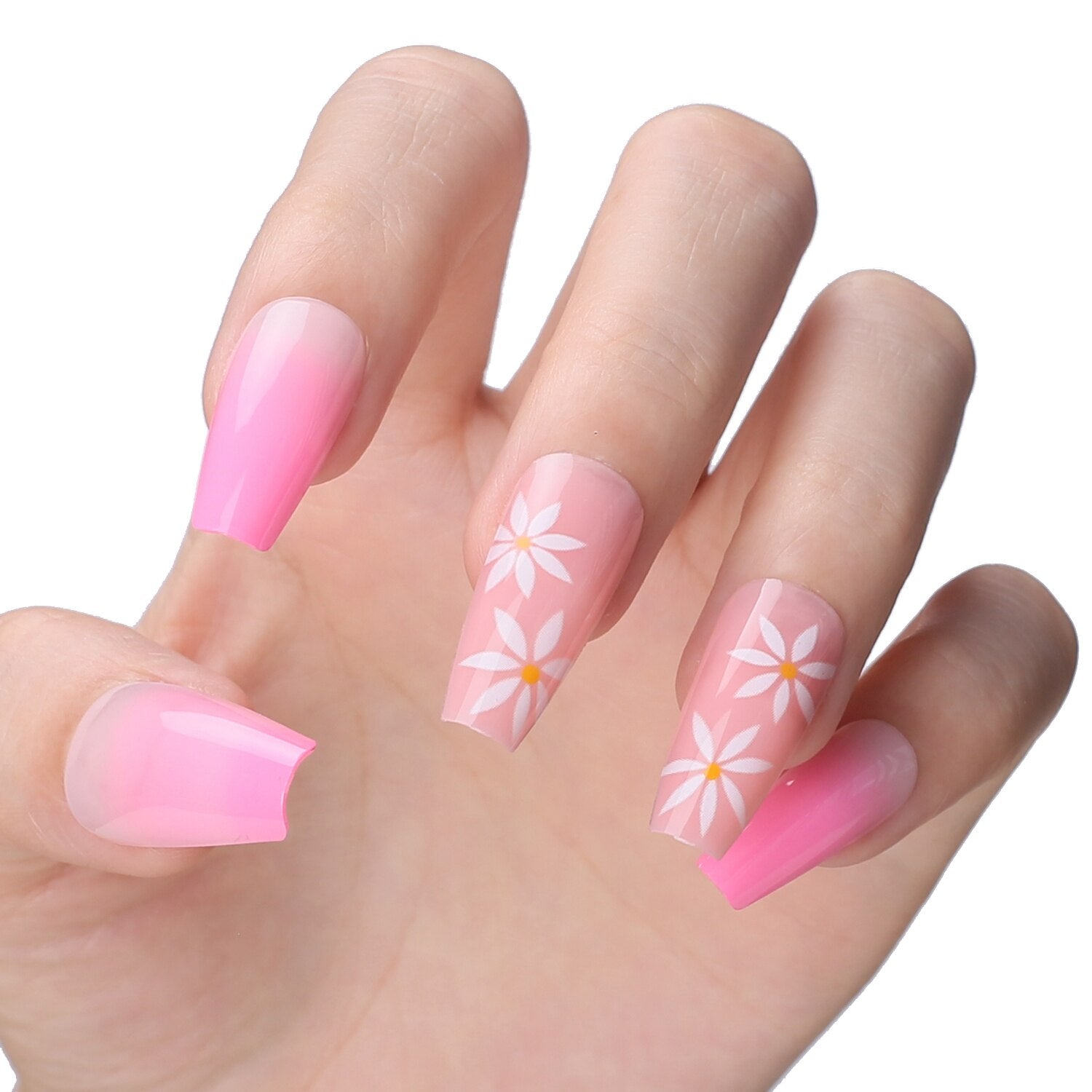 Faux Ongles Fleurs Press On Nails